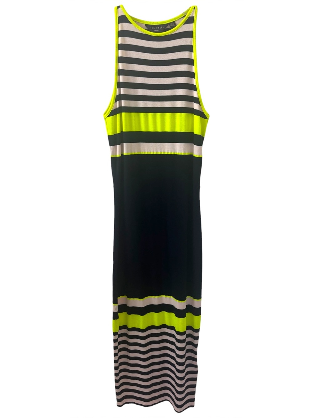 Ted Baker London Sleeveless Bodycon Jersey Knit Striped Dress Size 1/ US 4